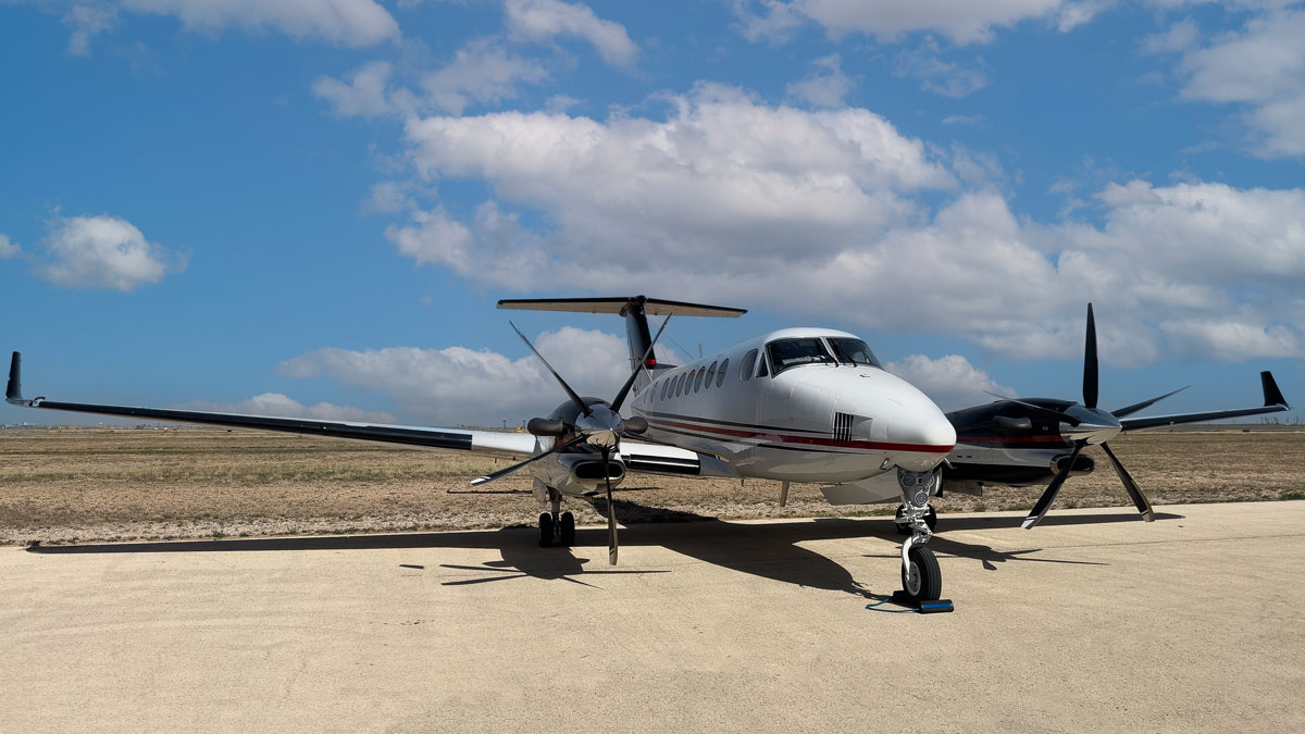 King Air B200 on the ramp