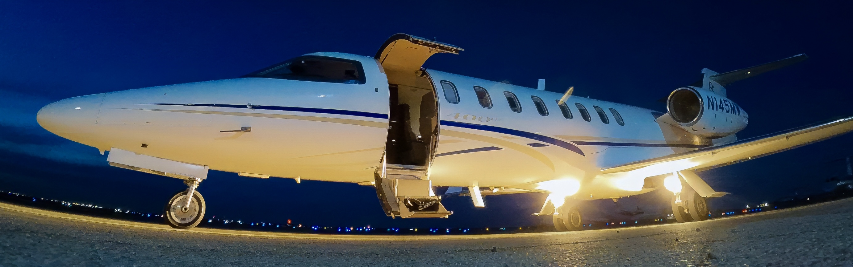 Learjet 45XR in flight
